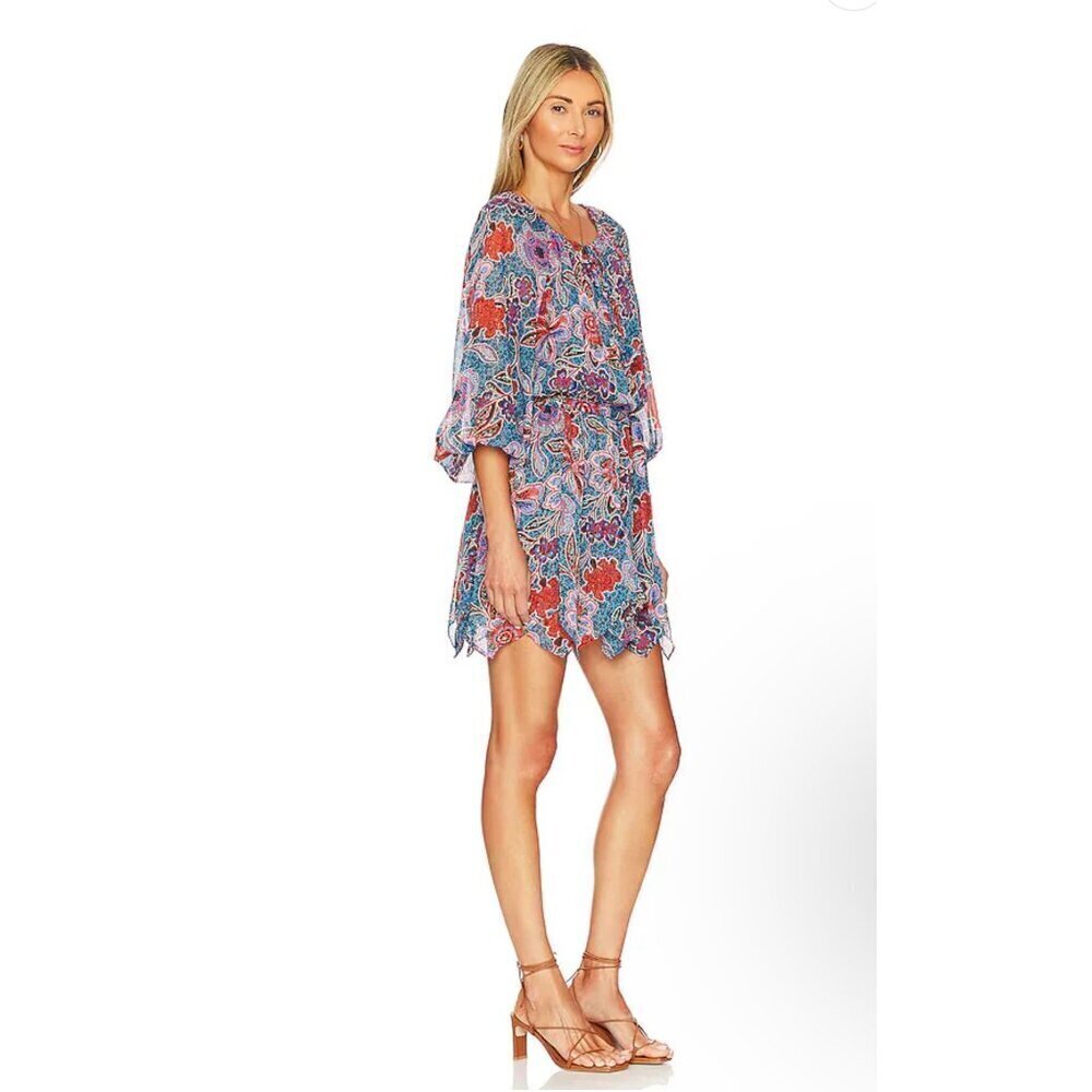 Revolve Misa Los‎ Angeles Dress Tara Mini Blue Paisley XS